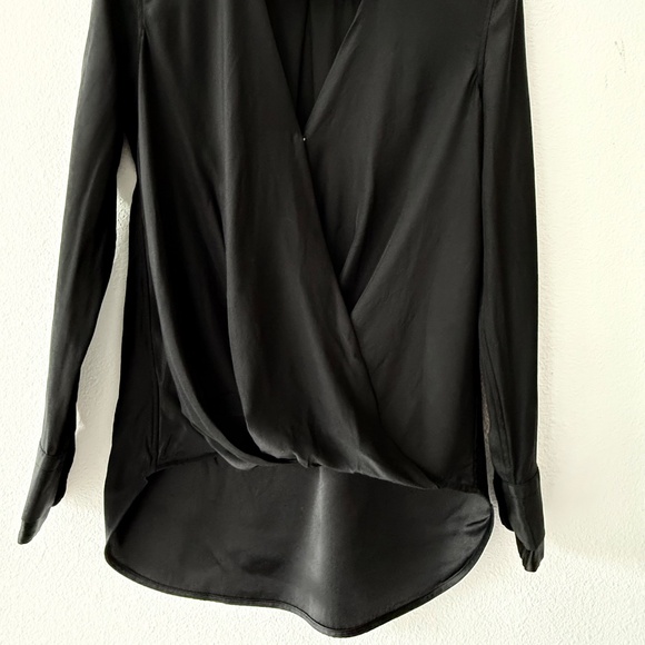 RAG & BONE BLACK SILK BLOUSE - Picture 3 of 9